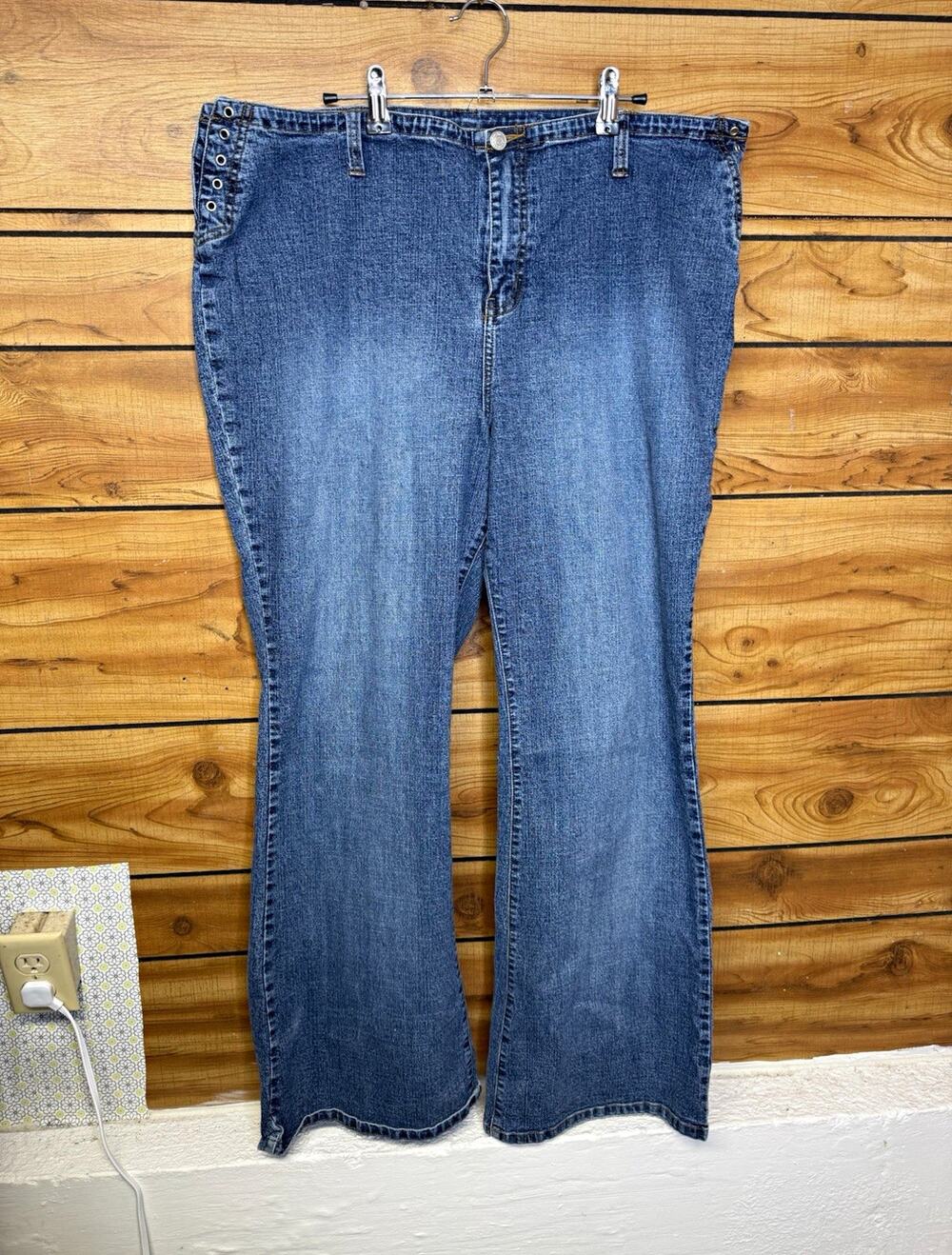 Vintage Y2K No Boundaries Low- Rise Flare Jeans Juniors Sz 20 Grunge Hip Hugger